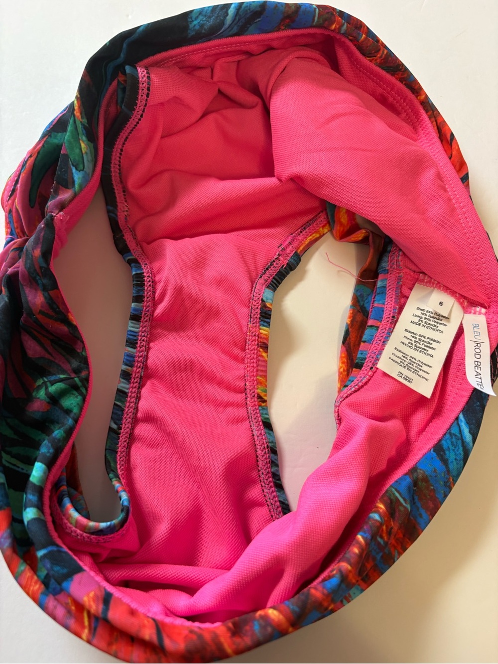 Bleu Rod Beattie sarongTropical Multicolor hipster Bikini Bottom 6 - Picture 7 of 11